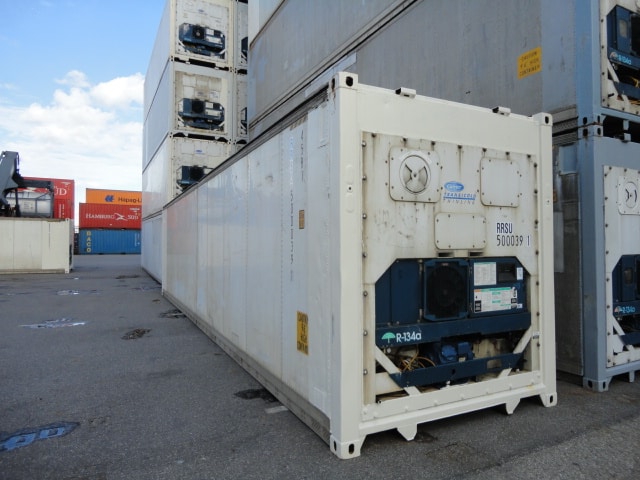 container frigorifique 40 pieds occasion avec machinerie Carrier ou Thermo King de GOLIAT Containers